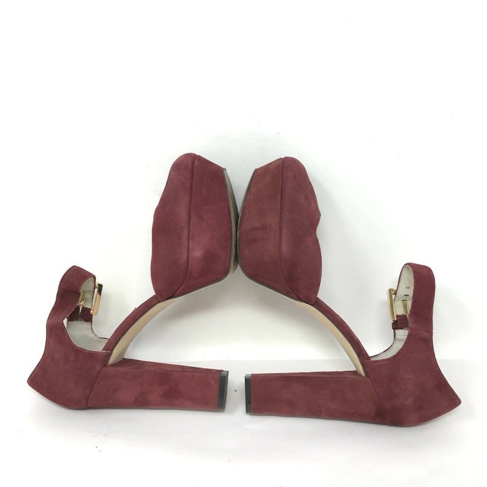 Michael Michael Kors Womens Haven Ankle Strap Suede Platform Pumps Cinnabar 7.5M - Picture 6 of 10